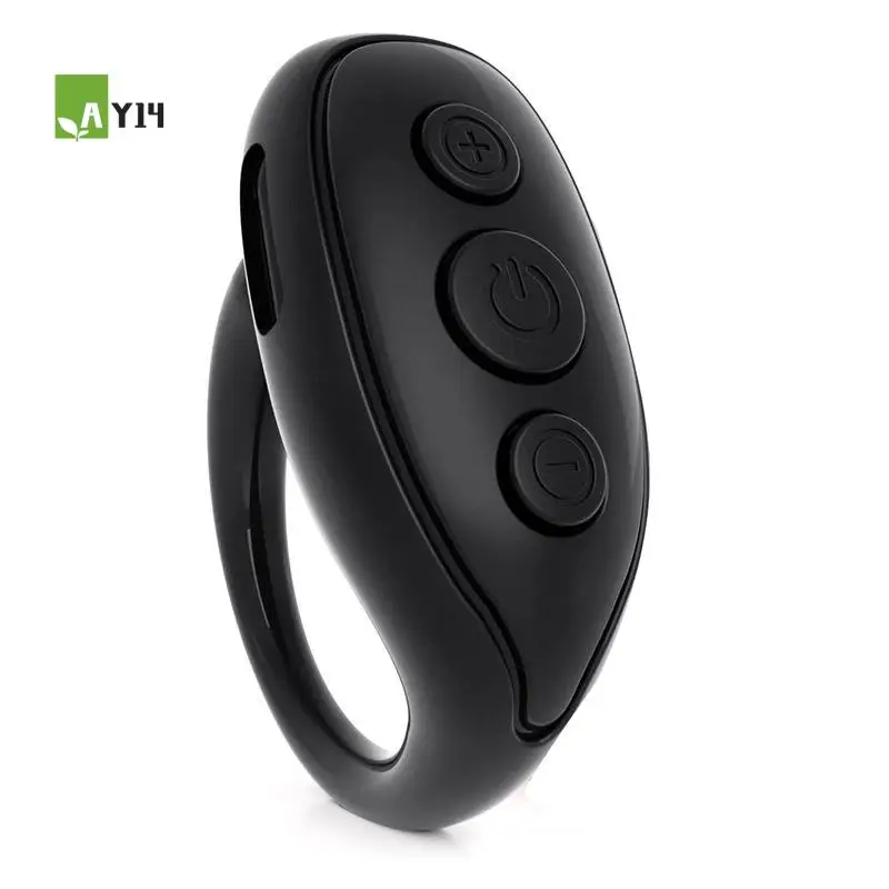 AY14 -Bluetooth Remote Control Page Turner, Cell Phone Camera Shutter Selfie Remote, Smart Ring Remote For Ipad