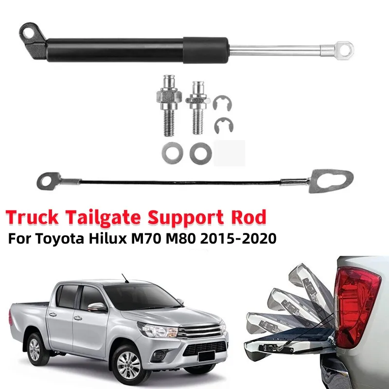 Truck Tailgate Assist Damping Support Rod Truck Lift Assist Tailgate Shock Lift Strut Bars for Toyota Hilux M70 M80 2015-2020