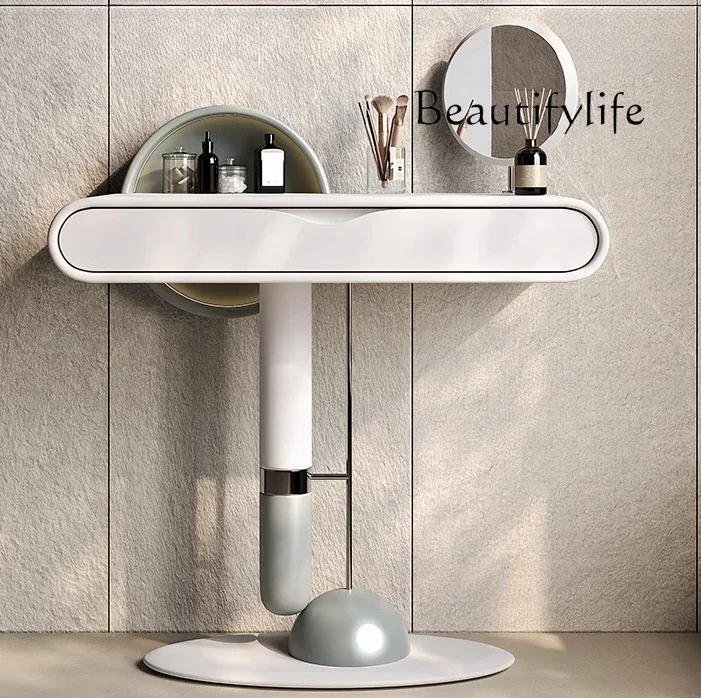 

Modern bedroom simple cosmetic table dresser small apartment cream wind solid wood dressing table