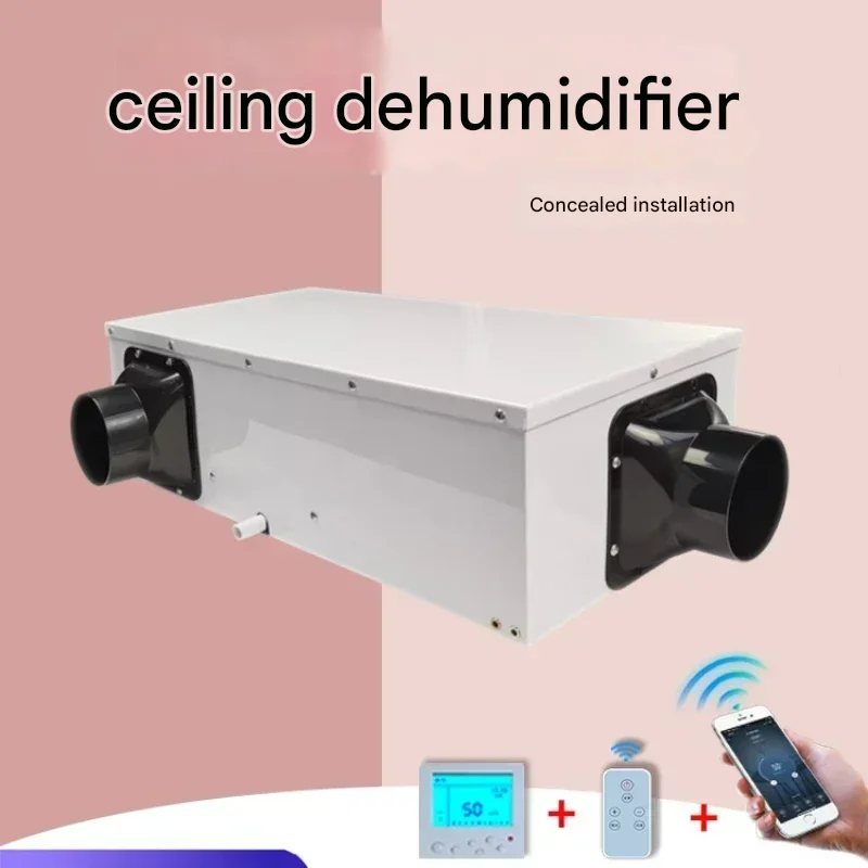 Basement dehumidifier, ceiling pipe  villa storage room, silent air dryer