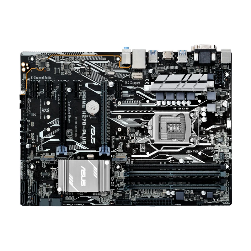 Imagem -04 - Placa-mãe Usada Placa-mãe Asus Prime H270-plus Chipconjunto H270 Soquete Lga1151 para Cpu Core de 6a 7a Geração Fator de Forma Atx 4xddr4