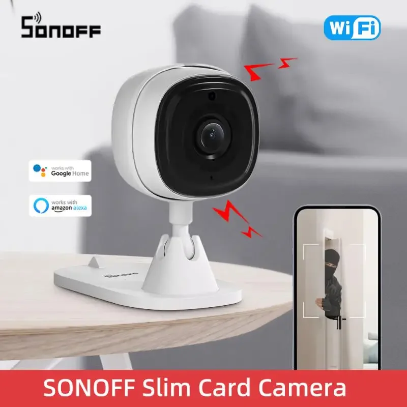 SONOFF CAM Slim WiFi Smart Security Camera 1080P HD Motion Alarm Two-Way Audio Scene Linkage Via EWeLink APP Alexa Google Home