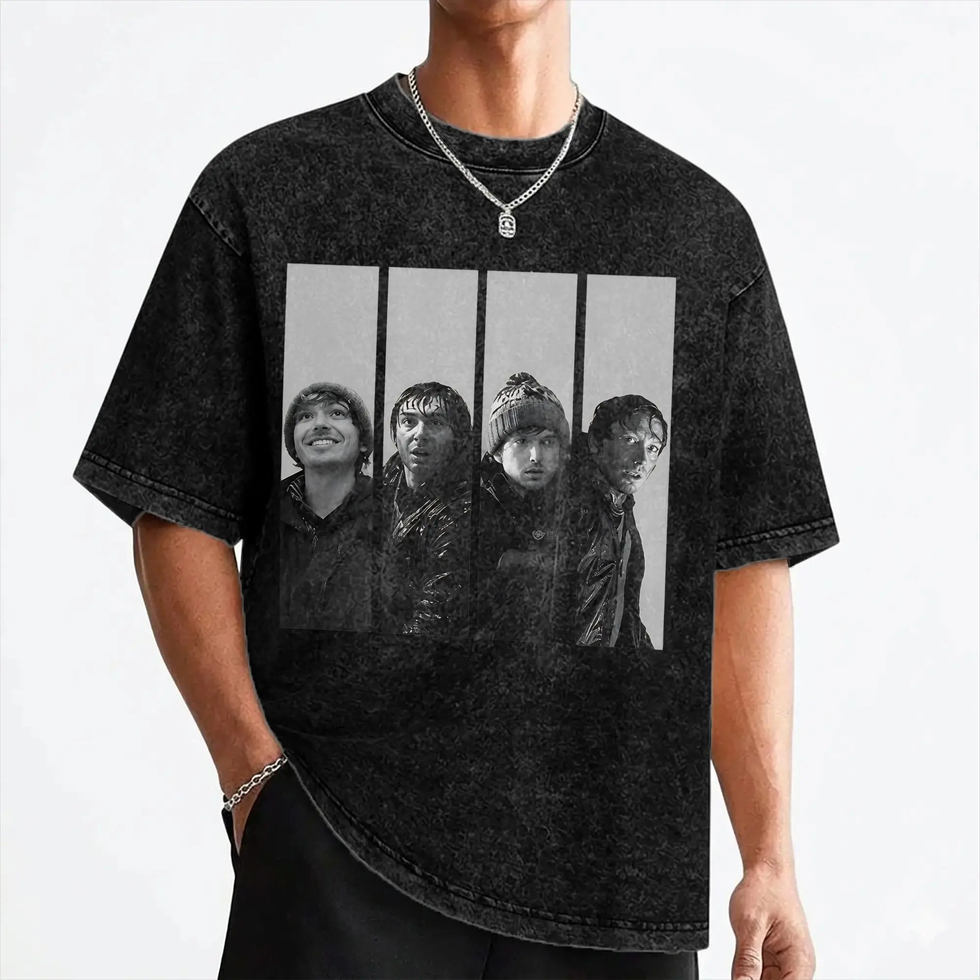 Austin Abrams as Bryan Washed T Shirt Streetwear Novelty T-Shirt  Tees for Men Women Short Sleeve Harajuku Summer
