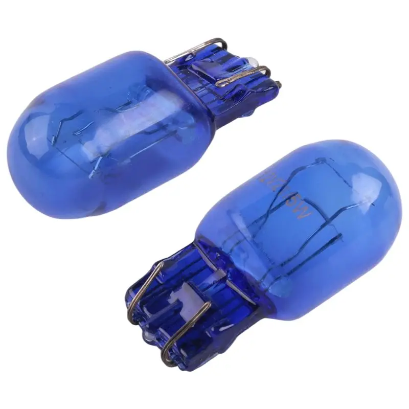 NEW HOT In Stock-2 X W21 5W T20 580 Dual Filament Sidelight 7443 Super White HID Xenon Bulbs 6000K