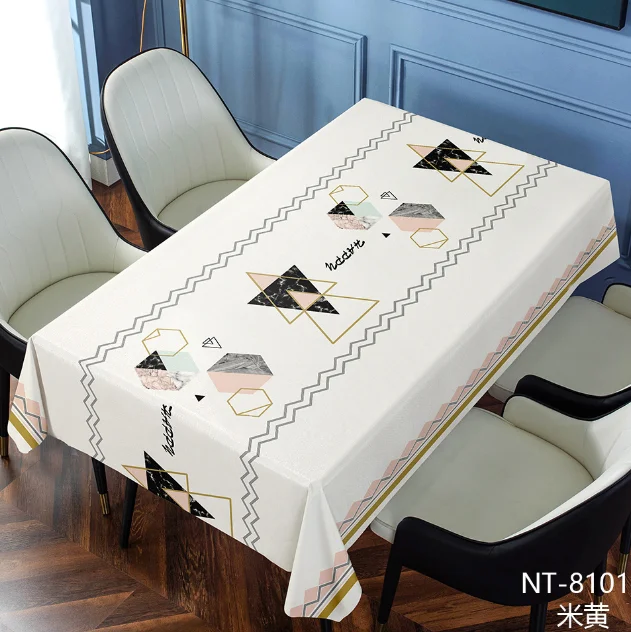 Floral printed tablecloth  Non washable waterproof PVC tablecloth  Rural style long strip square oil proof  tablecloth