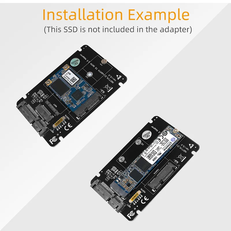 NOVO M2/mSATA para SATA Adaptador NGFF M.2 SATA Chave B SSD/SSD mSATA para SATA3.0 6Gbps 2.5 "Riser Board 2 em 1 Combine Converter Card