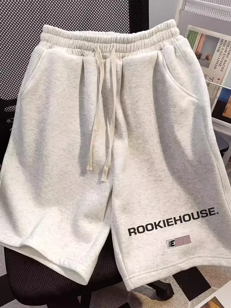 

plus Size 300 Pou American Sle Sport orts Men's Casual Fitn Loose Summer Couple's Five-Point Pants