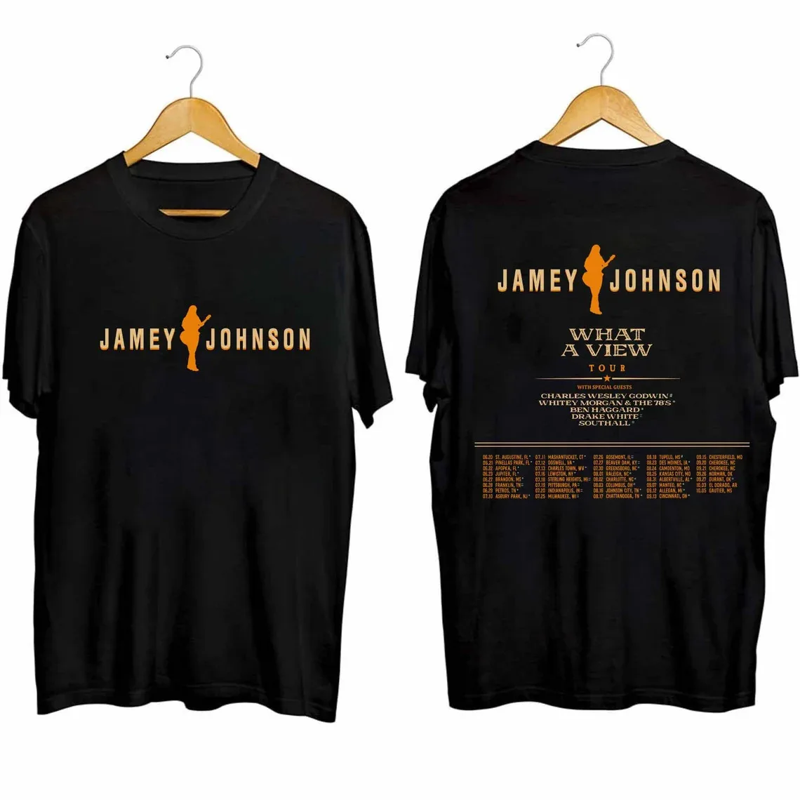 

Jamey Johnson - What A View Tour 2024 рубашка Jamey Johnson Fan Shirt