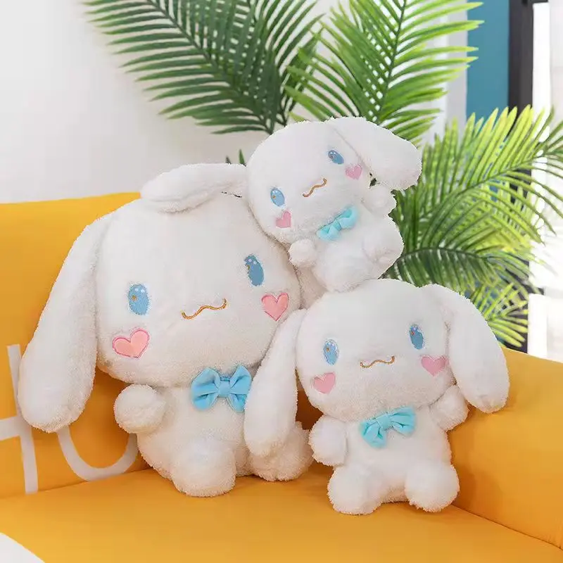 Cute Sanrio Cinnamoroll peluche ripiene cuscino adorabile peluche Comfort bambole morbide regalo di compleanno per bambini Cartoon Anime Toy