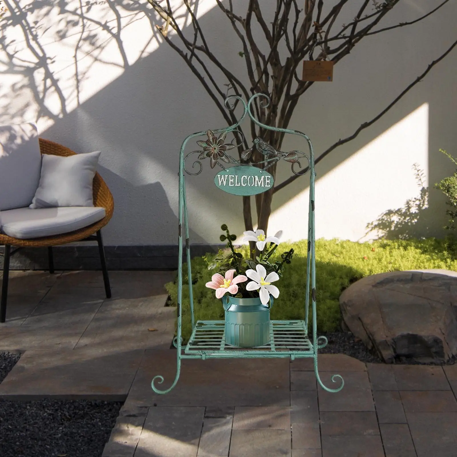 

Iron Planter Pot Stand Frame Planter Storage Rack for Wedding Indoor Outdoor