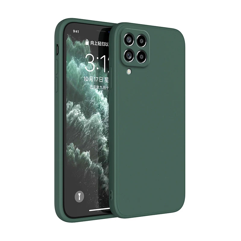 Funda Original Telefon Fall für Samsung A12 M12 A22 M22 A32 A42 A52 A72 5G Matte Silikon Kamera Schutzhülle fällen