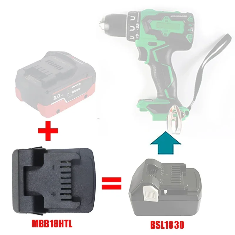 MBB18HTL Adapter Converter For Metabo 18V LiHD Series Li-ion Battery For Hitachi For Hikoki 18V Lithium Electric Power Tool