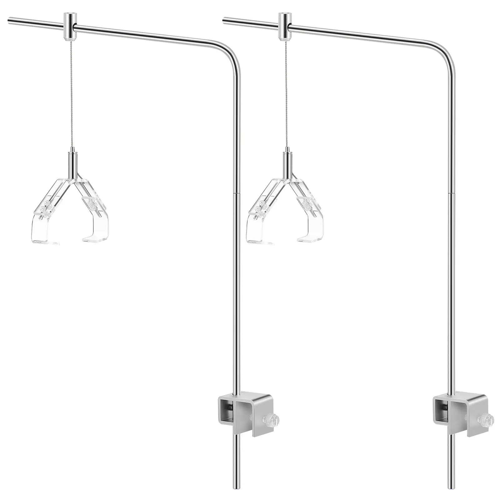 

2Pcs Adjustable Fish Tank Light Bracket Aluminum Alloy Aquarium Lamp Stand for Freshwater Saltwater Tank Lighting Holder Rack