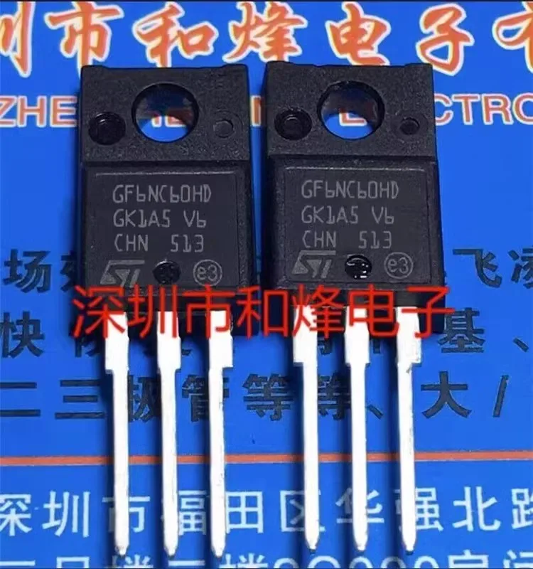 5 шт. STGF6NC60HD GF6NC60HD TO-220F 600 в 3A новые модели, можно приобрести напрямую в Shenzhen Huangcheng Electronics