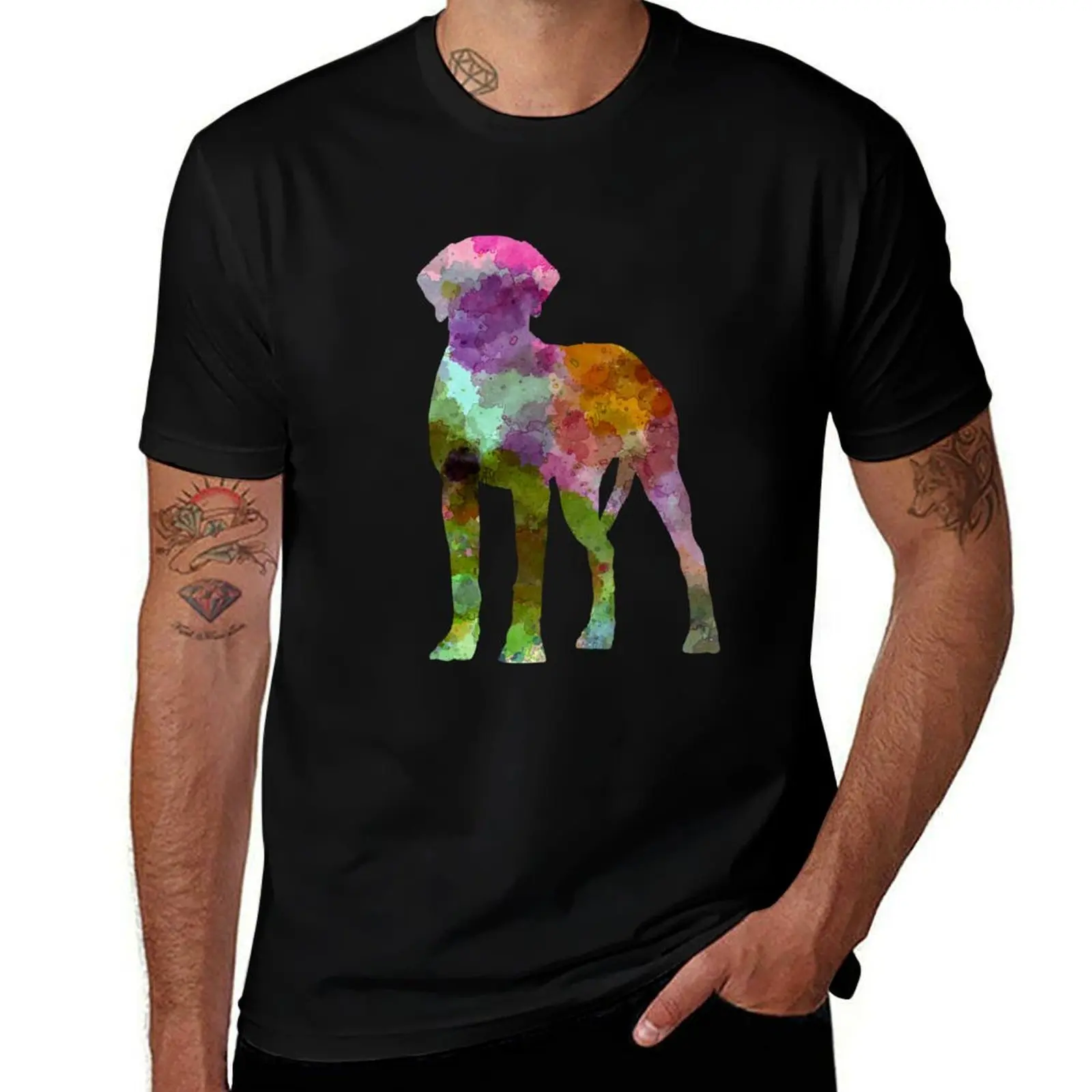 Rhodesian Ridgeback in watercolor T-Shirt Trend Art Print T-Shirt