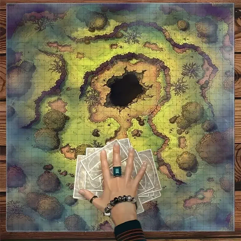 VIKAMA Winter Snow Ice Battle Chess Map Tablecloth Altar Divination Spiritual Underworld Divination Desktop Layout