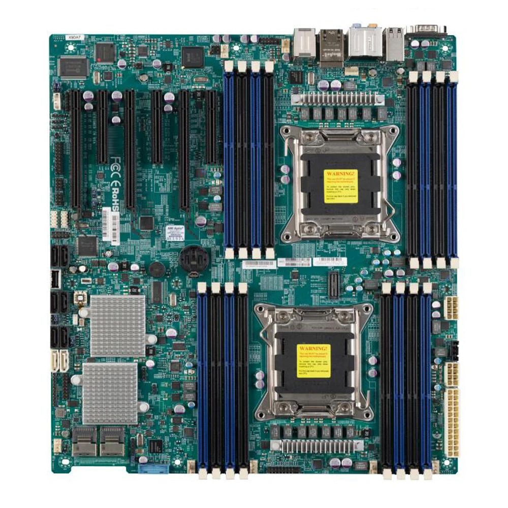 For Supermicro PC Motherboard Dual (LGA2011) E5-2600 V1/V2 Family ECC DDR3 8x SAS2 (6Gb/s) Ports Via Broadcom 2308 X9DA7