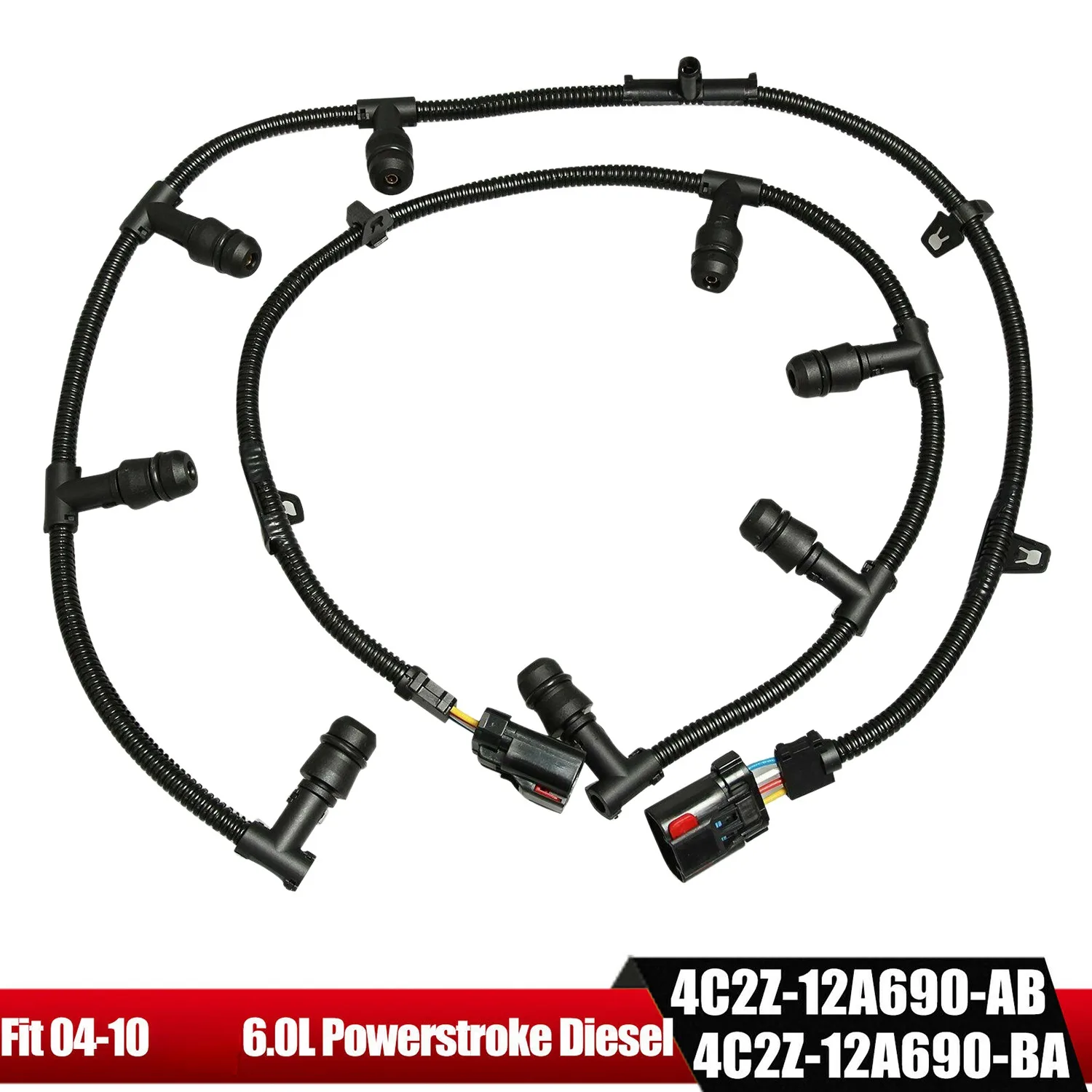 Powerstroke Glow Plug Harness for Ford 6.0 6.0L -Crude Oil E350 450 F250 350 2004-2010