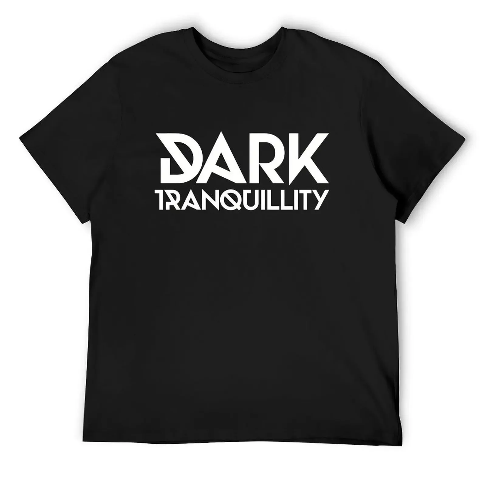 

Dark Tranquillity White Logo T-Shirt quick drying custom t shirt cute clothes mens t shirt graphic