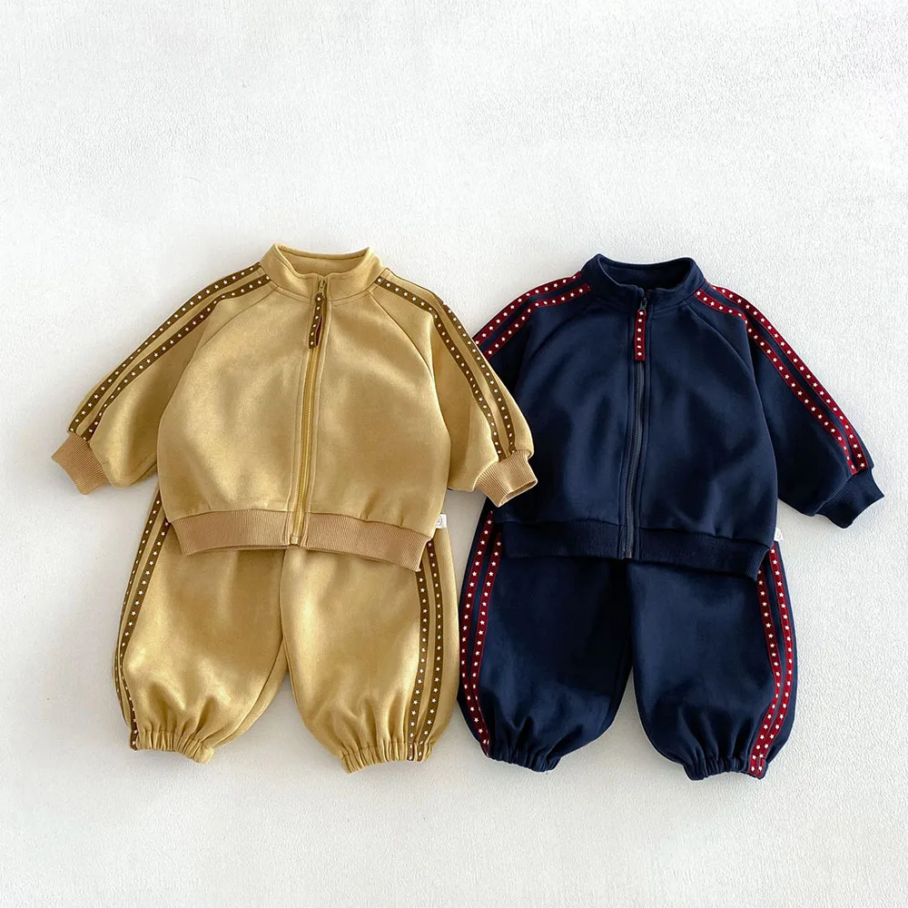 2026 New Children's Top And Bottom Clothes Set Spring Autumn New Arrival Toddler Boy Outfits Casual Back To School Kids Suit