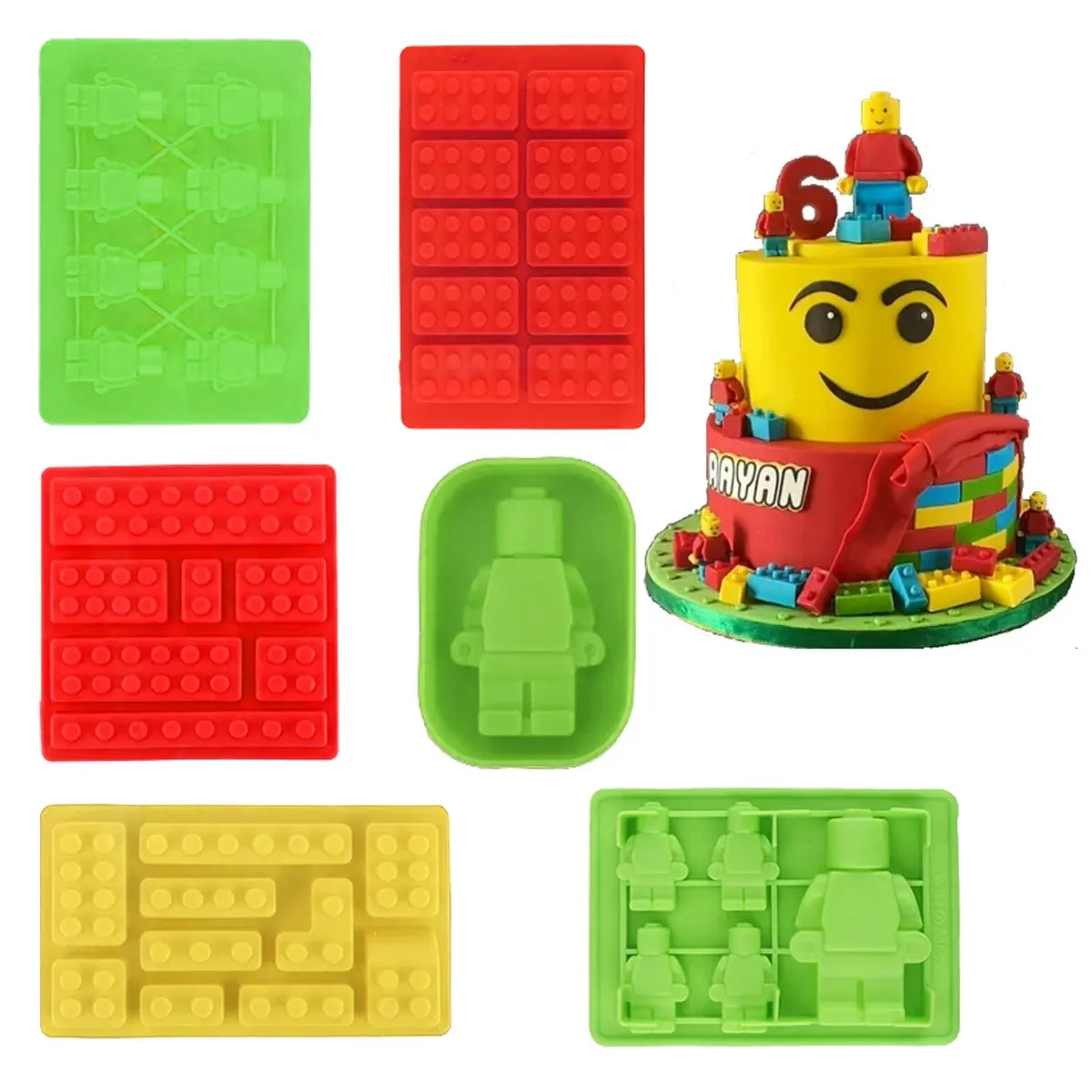 5-Cavity Robots Silicone Candle Mold DIY Candle Making Chocolate Ice Tray Soap Mould Christmas Gifts Craft Supplies Home Decor