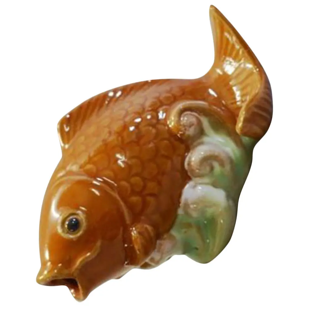 

Creative Ceramic Carp Garden Statue Wear Resistant Outdoor Fountain Nozzle Pond Fountain Sprinkler Replacement
