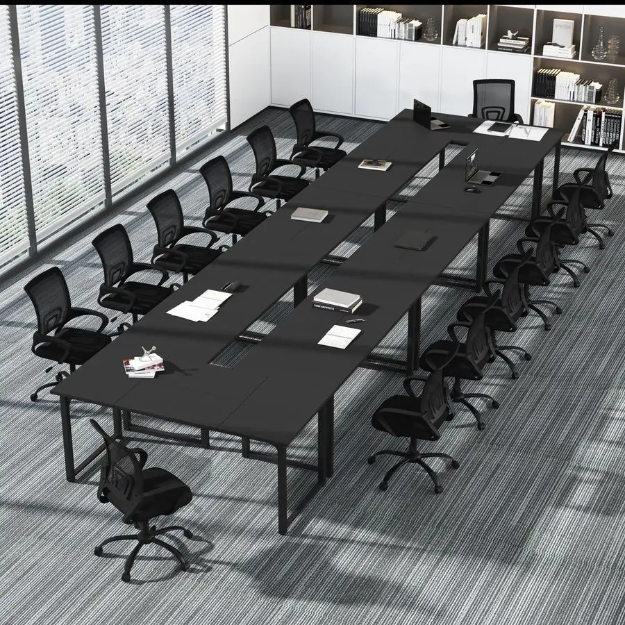 6FT Conference Table, 71 L x 32 W x 30 H Long Rectangle Meeting Table, Modern Seminar Table with Super Sturdy Metal Frame for Of