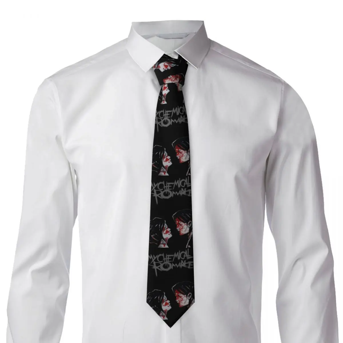 My Chemical Romance (16) Necktie for Men Silk Polyester 8 cm Neck Ties Party Suits Tie Classic Gravatas