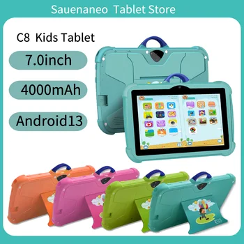 Yeni çocuk Tablet Mini PC 7.0-inç 4GB RAM 64GB ROM eğitim öğrenme oyunları bulmaca çocuk hediye Tablet Android 13