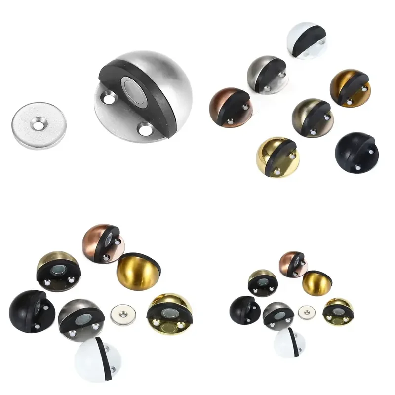 Stainless Steel Door Stop Heavy Duty Floor Mounted Door Holder Wedge for Home Office Hotel