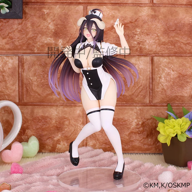 Original System Service OVERLORD Vivit Albedo Nurse Clothes Ver. PVC Anime Action Figures Model Collection Toy