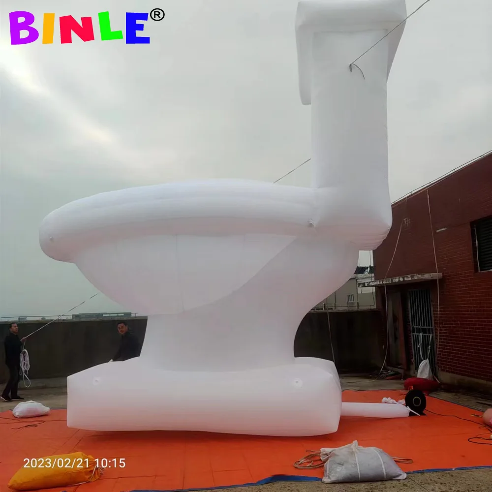 Promotional Giant Inflatable Toilet Model Customized Game Plan Event Inflatable Closestool Replica For Bathroom Advertising