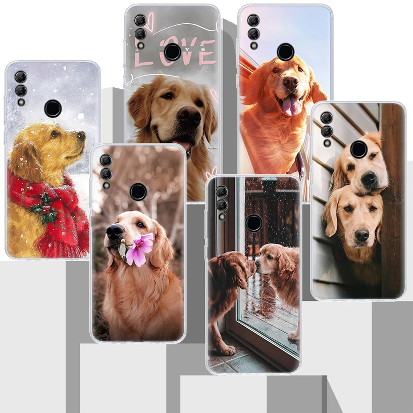 Golden Retriever Friend Soft Silicone Phone Case For Huawei Honor 10 Lite 9 8A 8X 8S 9X Pro Y5 Y6 Y7 Y9S P Smart Z 2019 1020i Co