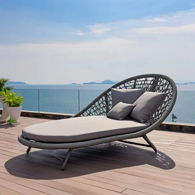 Outdoor Living  Premium Mesh Rope Chaise Swimming Pool Bed Furniture Outdoor Furniture Garden furniture day bed