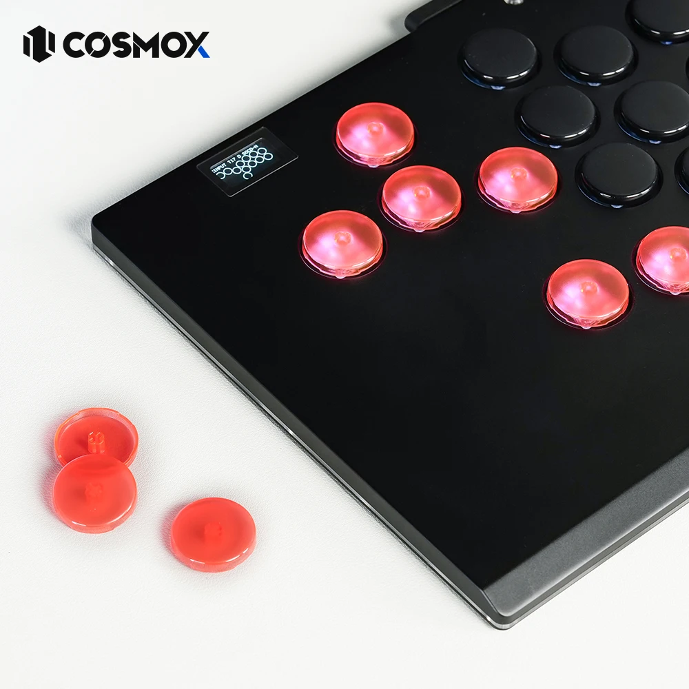 COSMOX-Leverless Controller Fighter Keycap, Hitbox Botão Cap para Kailh Cruz Low Profile Tampas de Teclado, 25,8mm, Core42-COSMOX