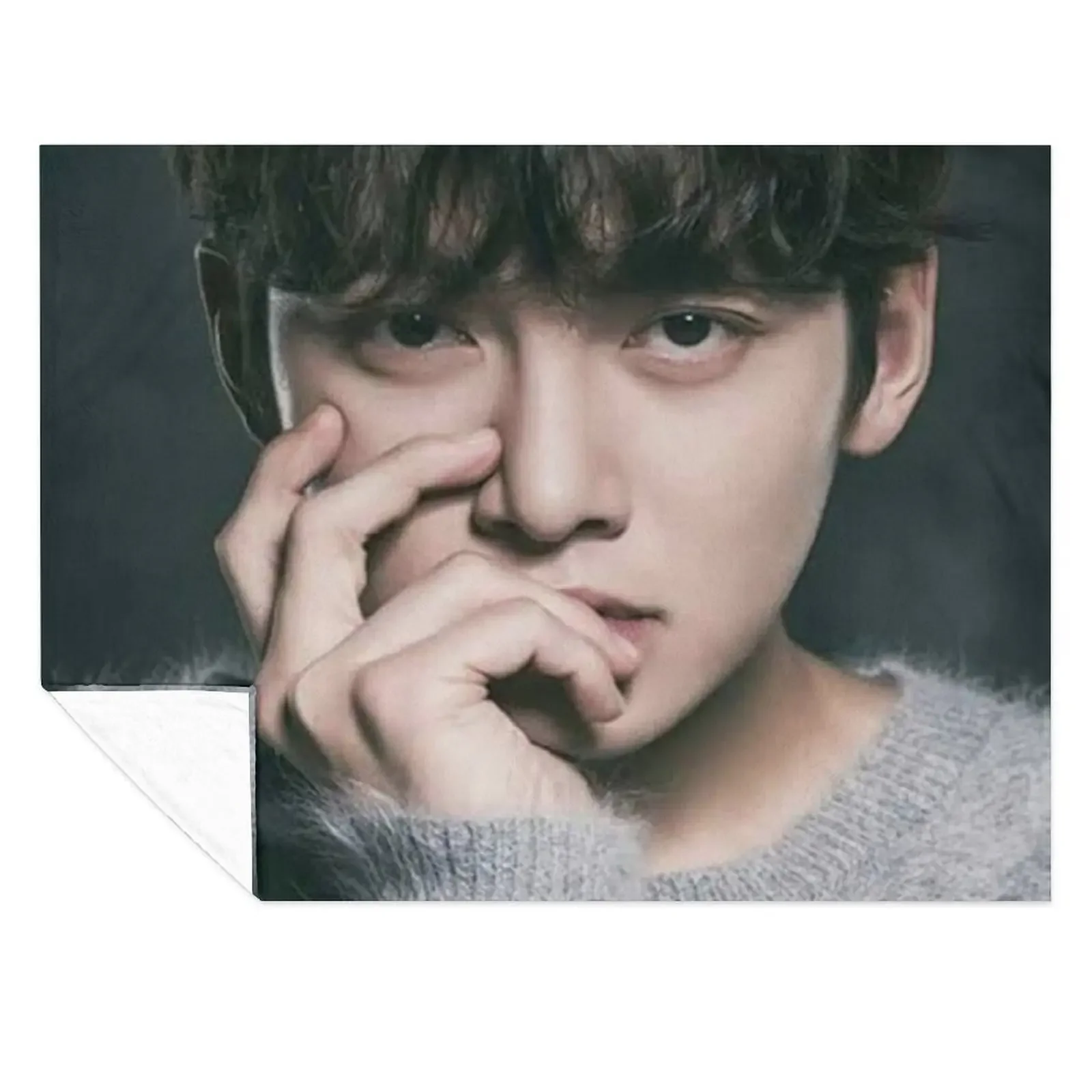 

Ji Chang Wook Throw Blanket Warm valentine gift ideas Luxury Designer Flannel Fabric Blankets