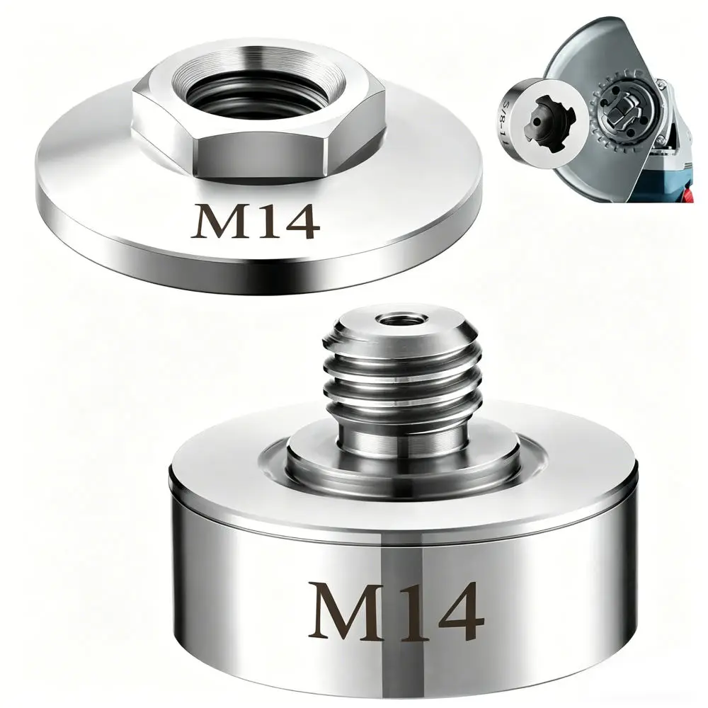 Angle Grinder Flange Nut Adapter Quick Release M14 M10 5 8 11 Self Locking Plate Clamping Accessory Power Tool