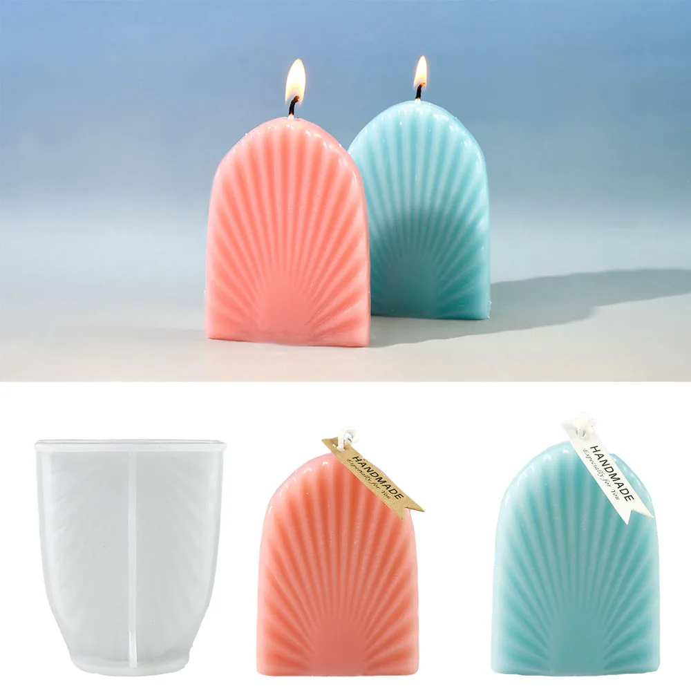 DIY Aesthetic Coral Shell Silicone Mold Striped Pear Scallop David Aromatic Candle Making resin Soap craft supplies Home Decor