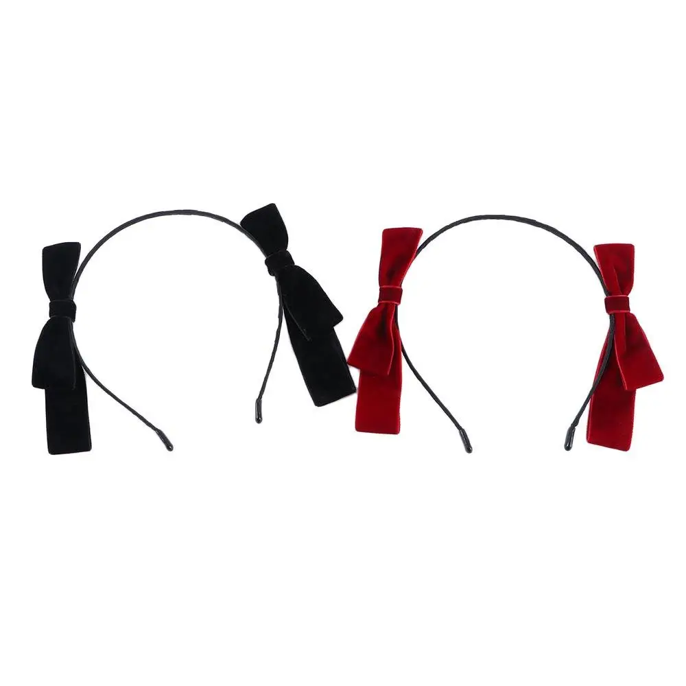 

Sweet Party Girls Make Up Women Headdress Hair Hoop Hair Bands Hair Accessories Velvet Bow Headband