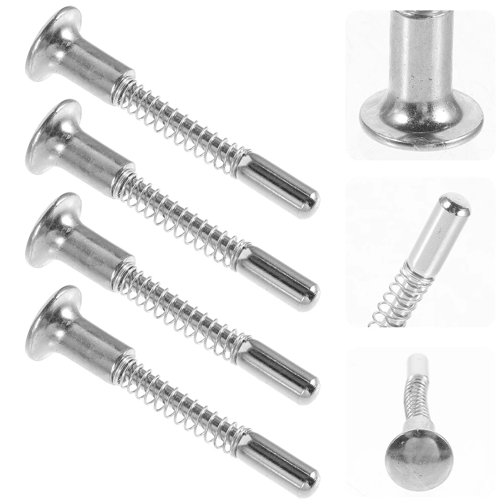 

6pcs Spring Loaded Plunger Latch Baby Crib Replacement Metal Locking Pin Mini Crib Fastening Sturdy Furniture Hinge Bed