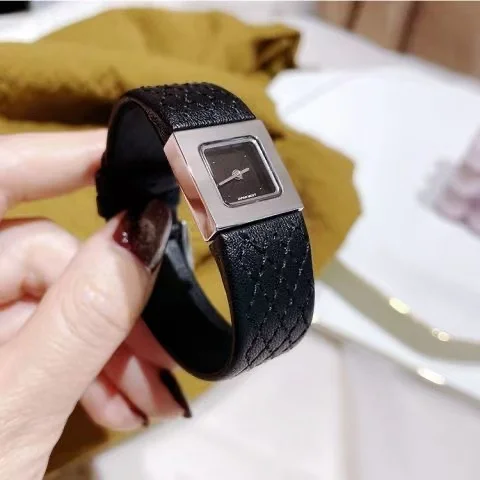 

2023 Роскошные женские часы из натуральной кожи, кварцевые, с квадратным циферблатом, золотые, женские стальные наручные часы, часы