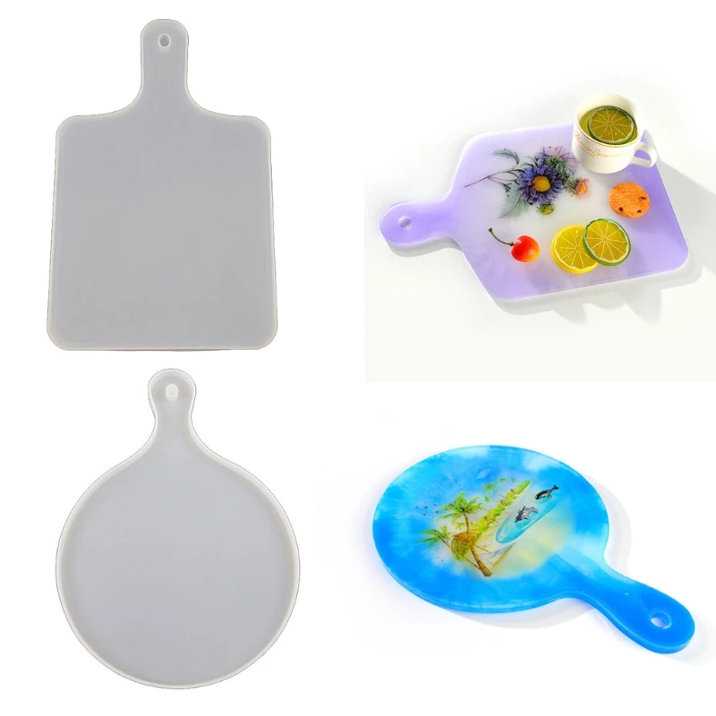 Home Ornaments DIY Necessary Supplies Round/Square Surving Tray Silicone Mold