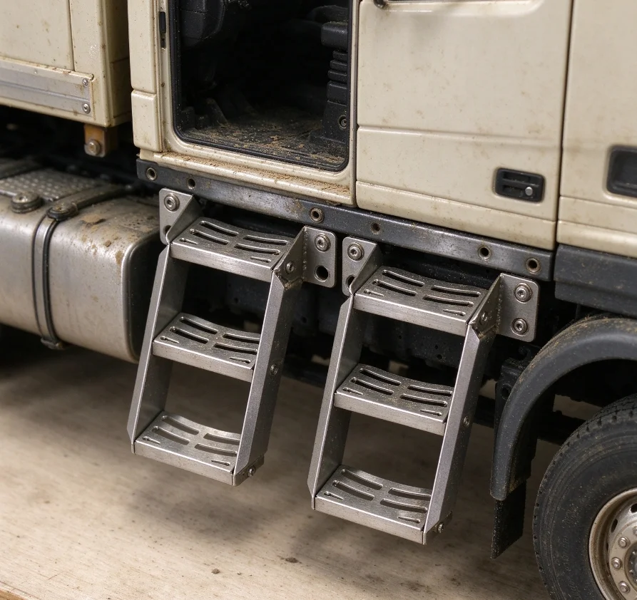 RC 1/14 LESU Metal Elevator Ladder for Tamiya for Hydraulic Excavator Loader Dump Truck for MAN VOLVO Trailer Tipper DIY Parts