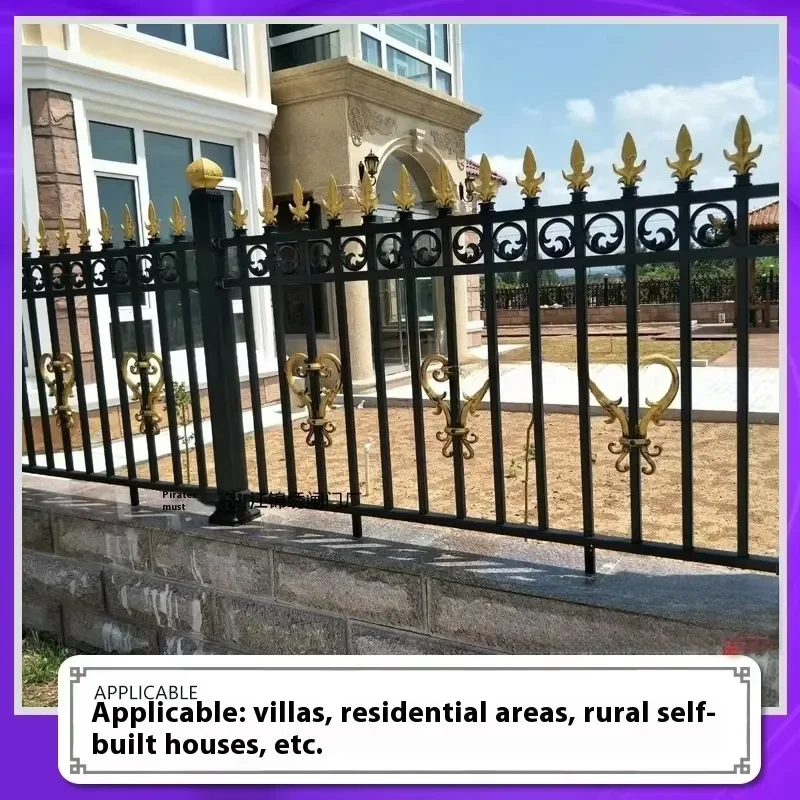 Modern DIY Steel Alloy Art Guardrail Fence Waterproof Courtyard for Courtyard Villa Balcony Apartment Outdoor Use