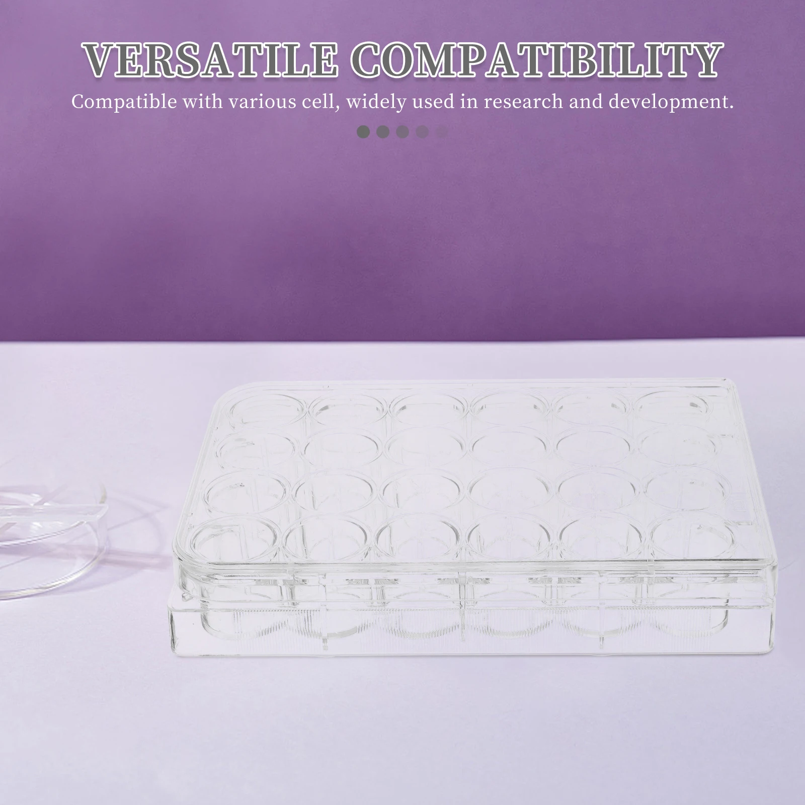 

2 Pcs Cell Culture Plate High Transparency Polystyrene Petri Dish Laboratory Dishes Plastic Culture Plates Biomedical Research