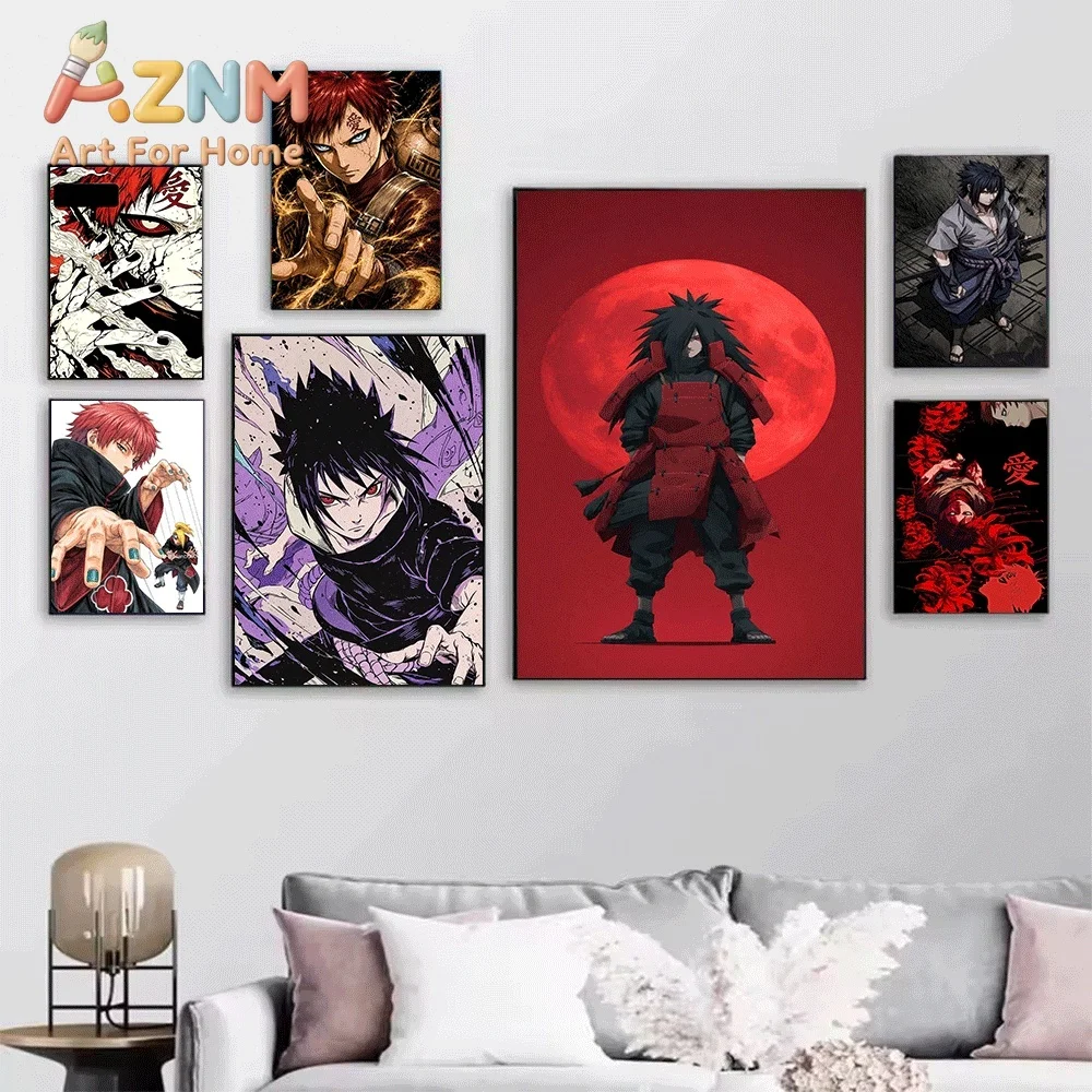 Anime Naruto Canvas Wall Art Tobirama Senju Manga Style Poster Unframed Canvas Painting Bedroom Living Room Home Wall Decor An