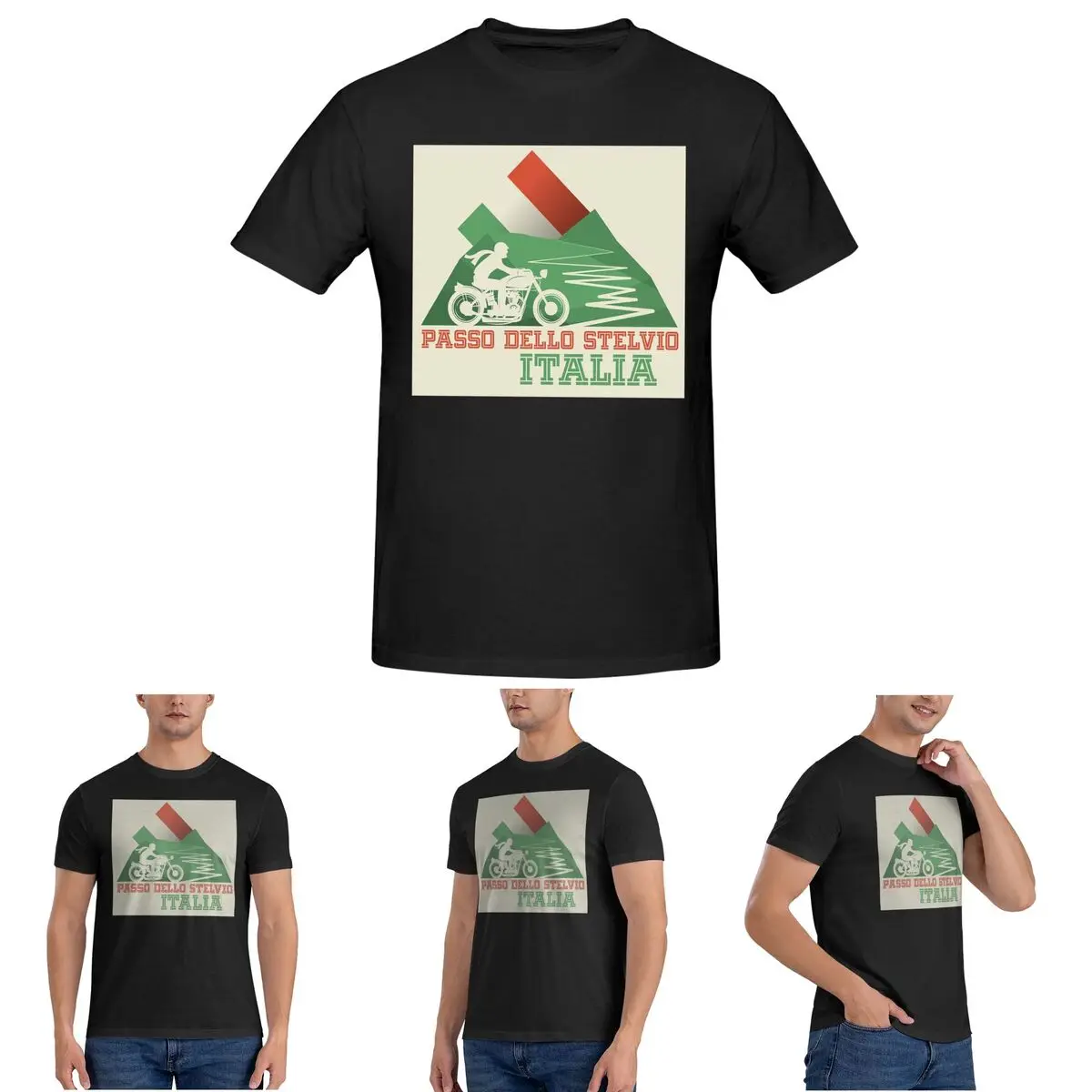 

Stelvio Pass, Италия, футболка для мужчин, хлопковые футболки больших размеров, мужские футболки с коротким круглым вырезом, летняя одежда, топы S-6XL