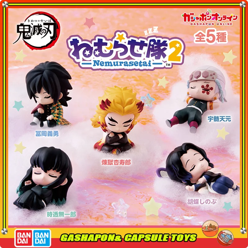 Bandai Demon Slayer modelo de figuras de acción estilo de sueño Gashapon Giyuu Uzui Tengen Kyoujurou adorno de escritorio oficial genuino