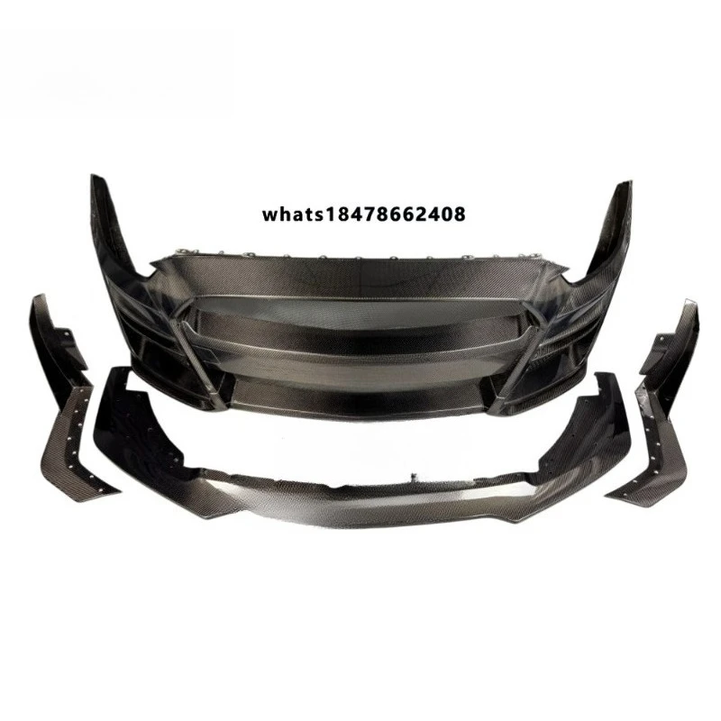 A well-designed carbon fiber car bumper for the Mustang GT500 2015-2017 model to upgrade the front bumper