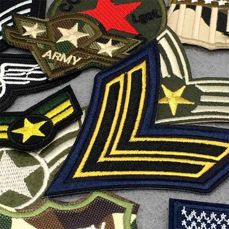 30pcs/lot Embroidery Patches on Clothes Stickers DIY Ironing Sewing Patches for Clothing Appliques Parch Stripes Acces